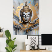 悟りを開いた仏 ポスター (ホームオフィス)