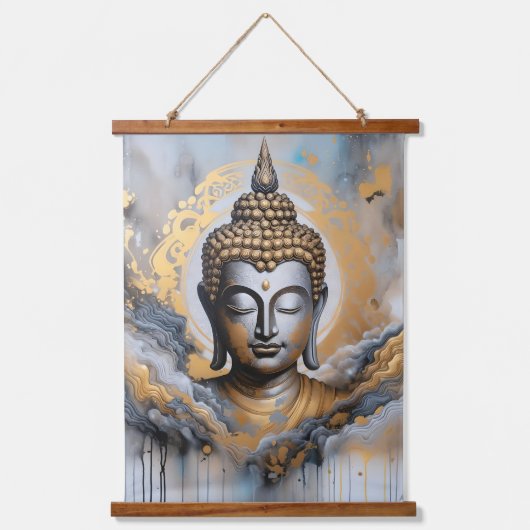 悟りを開いた仏 吊り下げ型タペストリー (正面)