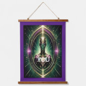 『悟りを開いた幾何学つる人間』のタペストリー 吊り下げ型タペストリー (正面3)