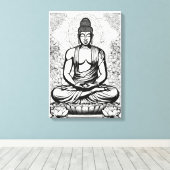 悟りを開いた本質 キャンバスプリント (インサイチュ (ウッドフロア))