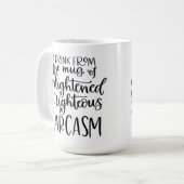 悟りを開いた正しい皮肉のマグカップ！ コーヒーマグカップ (正面左)