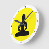 悟り – 釈迦牟尼仏(壁時計) ラウンド壁時計 (傾斜)