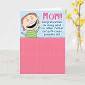 患者おもしろい母の母の日カード カード (黄色い花)