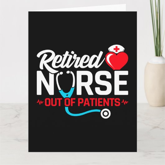 患者が不足している退職したナースの除おもしろい去 カード (正面)