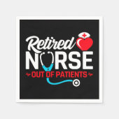 患者が不足している退職したナースの除おもしろい去 スタンダードカクテルナプキン (正面)