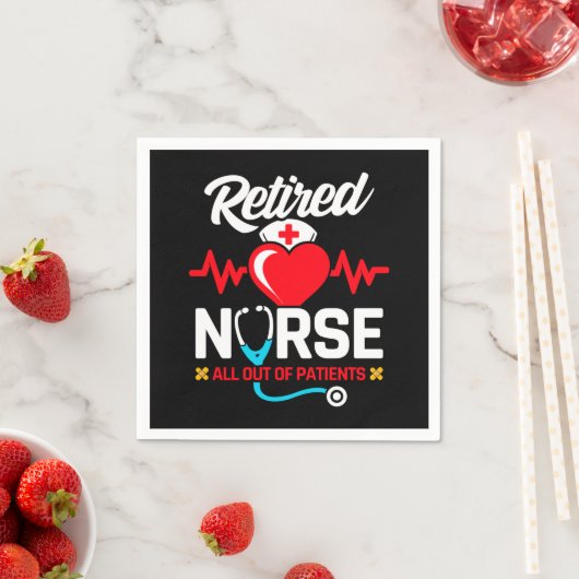 患者が不足している退職したナースの除おもしろい去 スタンダードカクテルナプキン (インサイチュ)