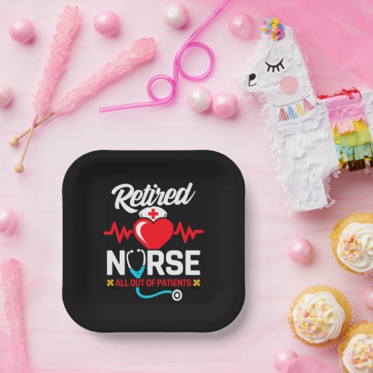 患者が不足している退職したナースの除おもしろい去 ペーパープレート (パーティー)