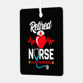 患者が不足している退職したナースの除おもしろい去 メタルオーナメント (正面左)