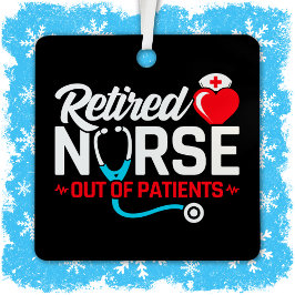 患者が不足している退職したナースの除おもしろい去 メタルオーナメント