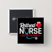 患者が不足している退職したナースの除おもしろい去 缶バッジ (正面&裏面)