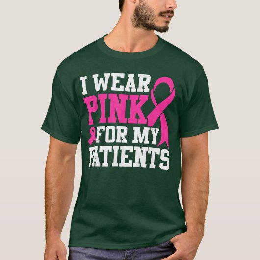 患者さんのためにピンクを着用　乳がん啓発活動 Tシャツ (正面)