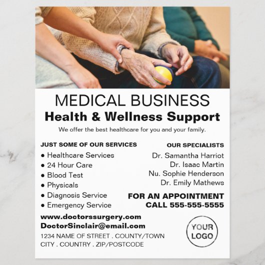 患者とナース、一般開業医、ナース チラシ (正面)