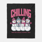 患者と冷たくNICUクールクリスマス フリースブランケット (正面)