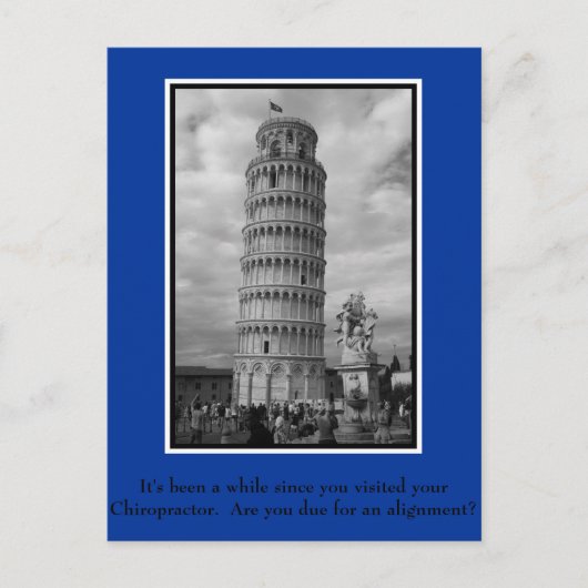 患者の再有効化のためのカイロプラクティックはがき ポストカード (正面)