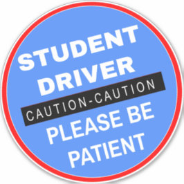 患者の学生のドライバを使用する – 注意初心者 シール