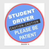 患者の学生のドライバを使用する – 注意初心者 シール (シート)