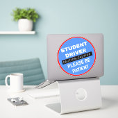 患者の学生のドライバを使用する – 注意初心者 シール (デスク上のノートパソコン)