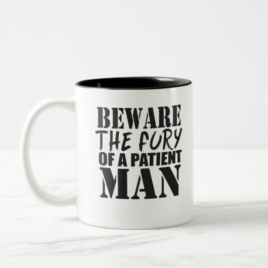 患者の怒りに気を付ける ツートーンマグカップ (左)