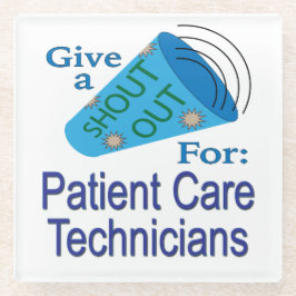 患者の技術者に声を上げ気にる ガラスコースター