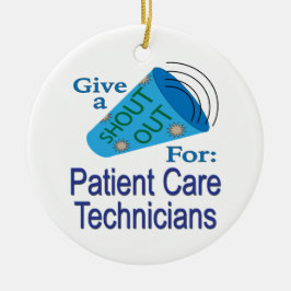 患者の技術者に声を上げ気にる セラミックオーナメント