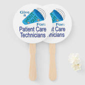 患者の技術者に声を上げ気にる ハンドファン (正面&裏面)