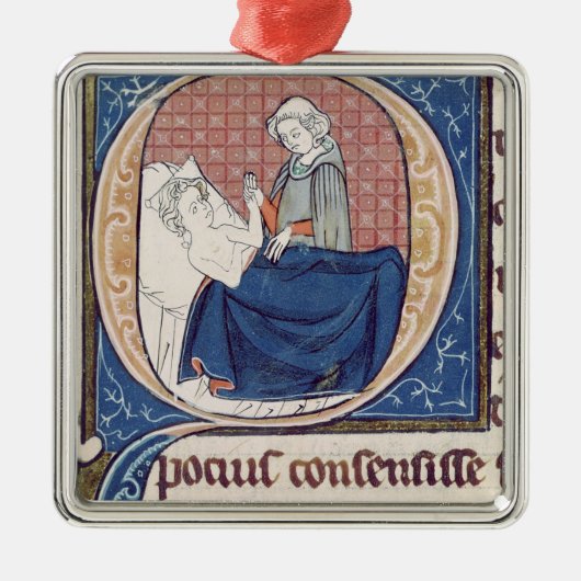 患者の検査 メタルオーナメント (正面)