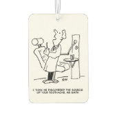 患者の漫画を治療する歯科医 カーエアーフレッシュナー (裏面)