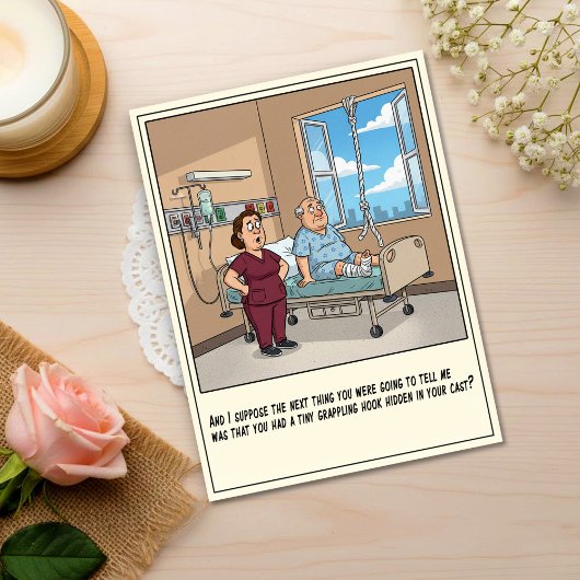 患者の病院からの脱走計画 笑って元気に ポストカード