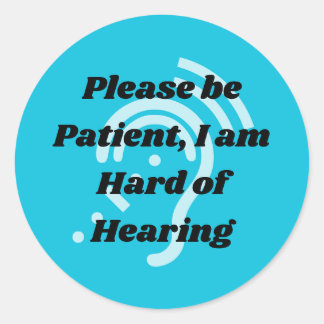 患者の聴覚の懸命を受け取る – 青 ラウンドシール