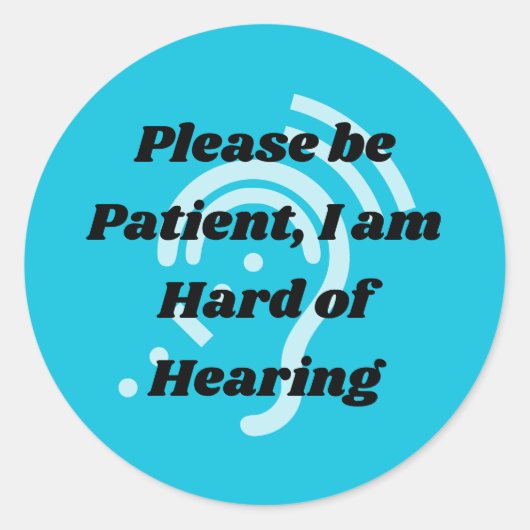 患者の聴覚の懸命を受け取る – 青 ラウンドシール (正面)