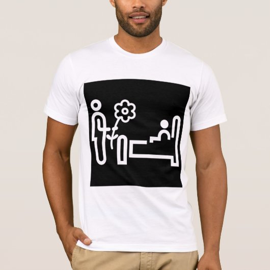 患者のTシャツ用の花 Tシャツ (正面)