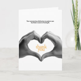 患者への揺るぎない献身気に サンキューカード