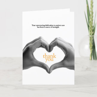 患者への揺るぎない献身気に サンキューカード