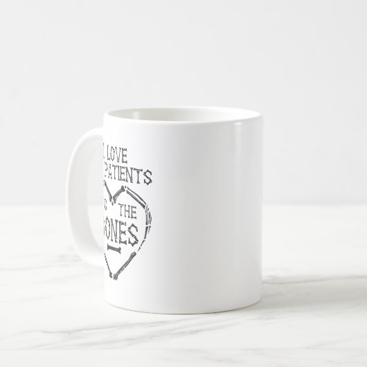 患者を骨に愛するカイロプラクター コーヒーマグカップ (正面左)