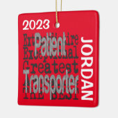 患者トランスポーター体外反カスタム応 セラミックオーナメント (左)