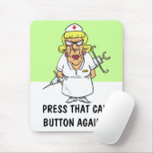 患者怒の呼び出しボタンの押し付けに疲れているナース マウスパッド (マウス)