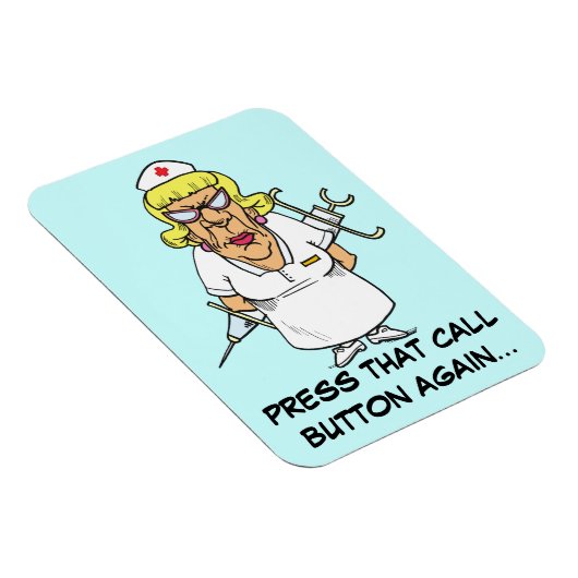 患者怒の呼び出しボタンの押し付けに疲れているナース マグネット (右側)