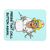 患者怒の呼び出しボタンの押し付けに疲れているナース マグネット (横)