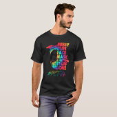 患者気に技術者Messy Bun顔マスクとGe Tシャツ (正面フル)