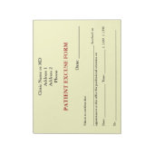 患者理由型枠メモ帳（白） ノートパッド (回転)