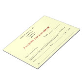 患者理由型枠メモ帳（白） ノートパッド (アングル)