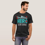 患者輸送の最前線の英雄エッセンシャルワーカー Tシャツ (正面フル)
