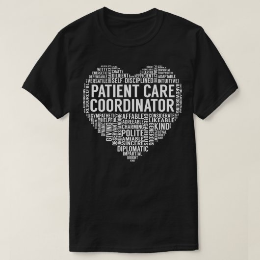 患者Eコーディネーターハート Tシャツ (デザイン正面)