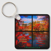 悦び祈与え感謝してい笑う キーホルダー (正面)