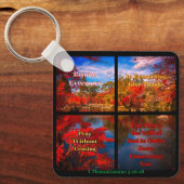 悦び祈与え感謝してい笑う キーホルダー (正面)