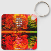 悦び祈与え感謝してい笑う キーホルダー (裏面)