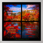 悦び祈与え感謝してい笑う ポスター (正面)