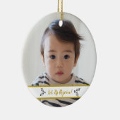 悦んで来よう |ベビー第1回クリスマスフォト セラミックオーナメント (右)