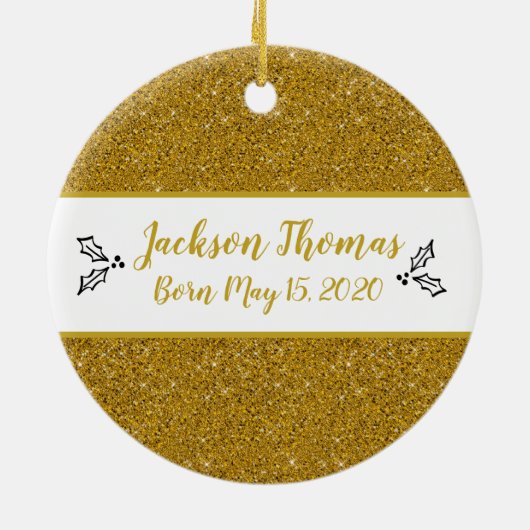 悦んで来よう |ベビー第1回クリスマスフォト セラミックオーナメント (裏面)