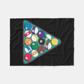 悩まされたビリヤードボール フリースブランケット (正面(横))